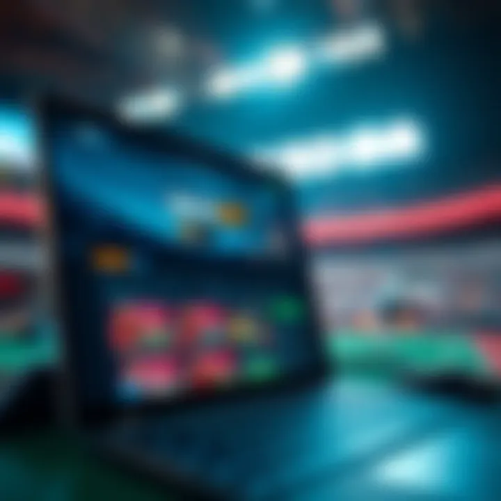 Colorful icons representing various virtual sports including football, horse racing, and slot games available for wagering