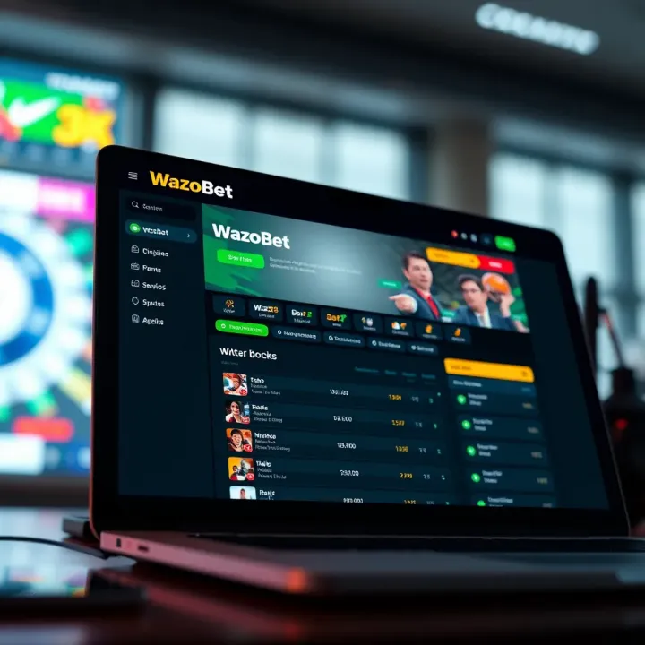 User navigating Wazobet platform on a digital device with clear menu and game selection