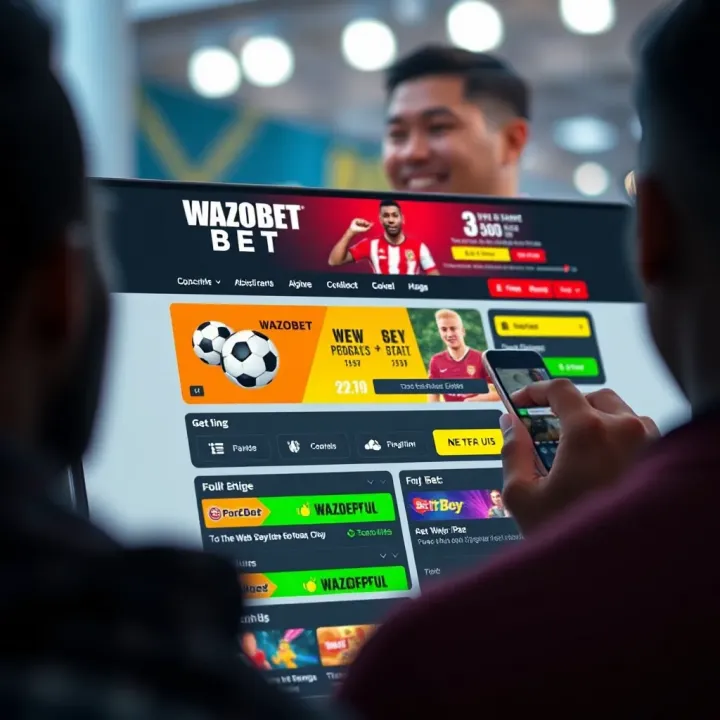 Dashboard showcasing various sports betting options on Wazobet