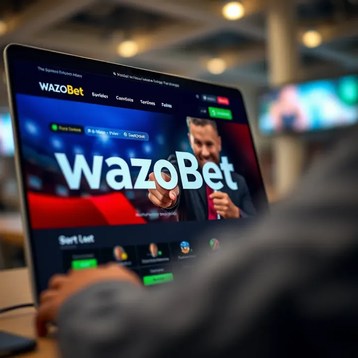 User interface showcasing key features of the old Wazobet app on a mobile device