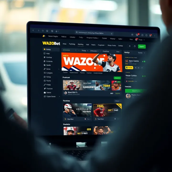 Dashboard showing football match options for placing 1X2 bets on Wazobet platform