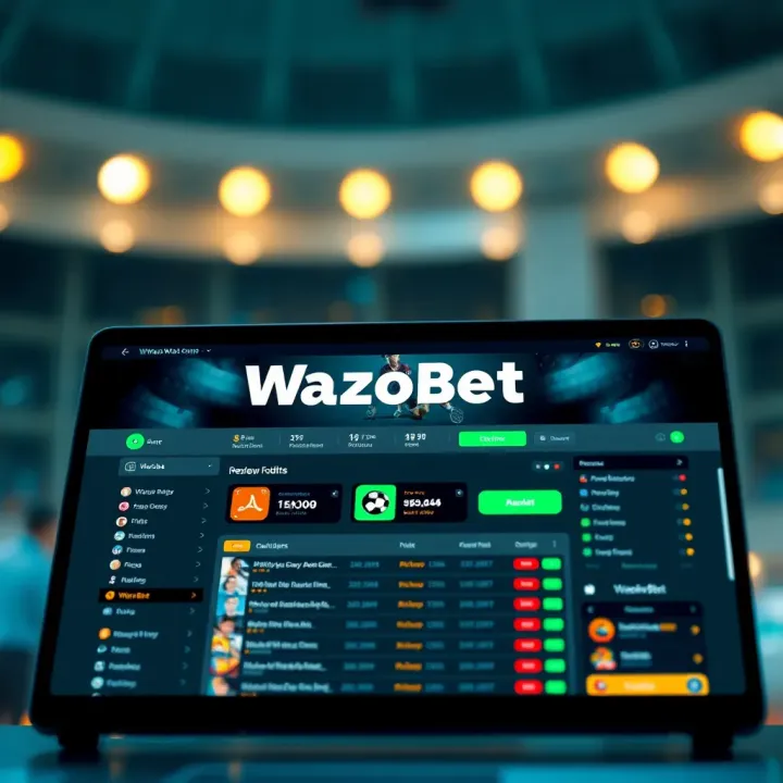 Dashboard showcasing Wazobet betting options and user features