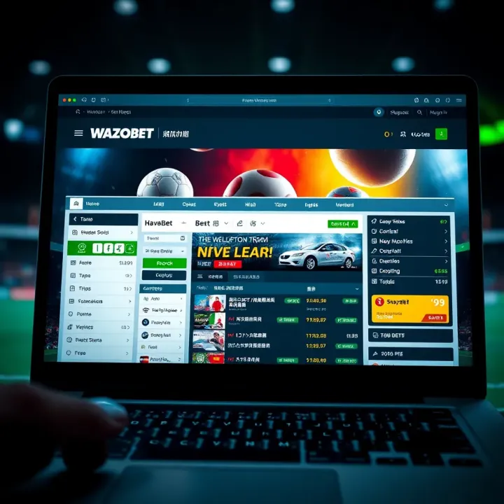 Graphic showing Nigerian currency alongside a digital screen displaying a Wazobet welcome bonus offer