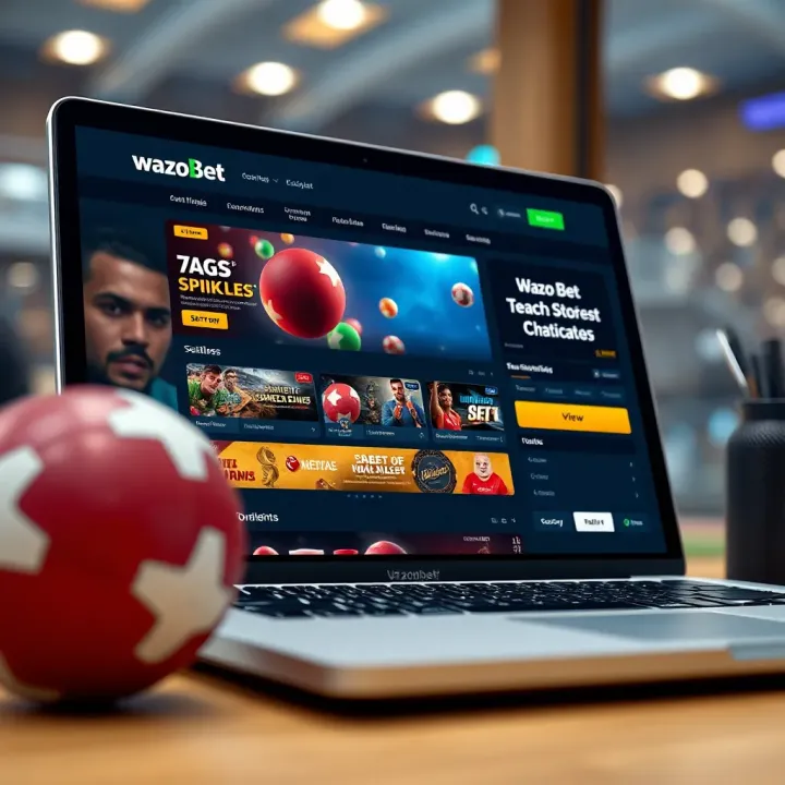User navigating through the Wazobet app interface featuring sports betting and casino game options