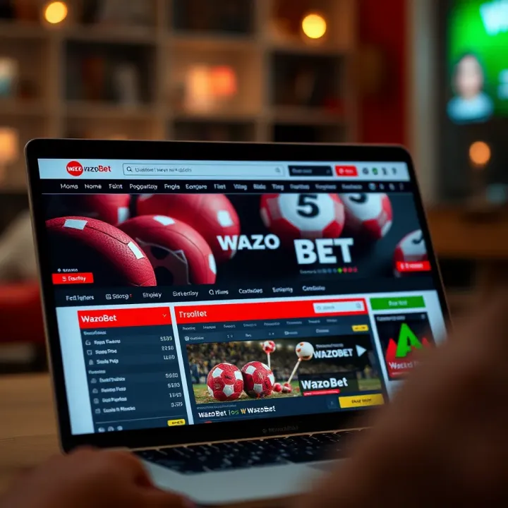 A secure online betting platform interface displaying Wazobet logo and active wager options