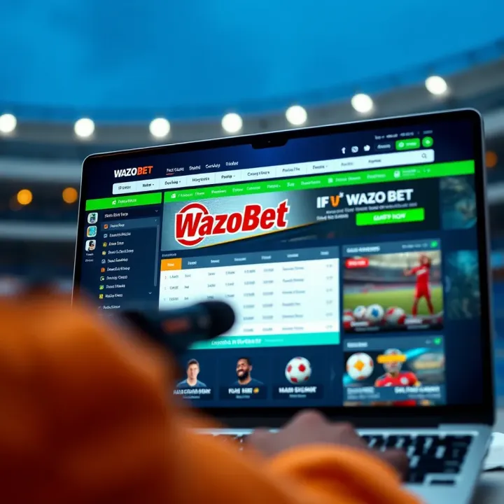 Mobile phone displaying Wazobet betting platform with agent contact details visible