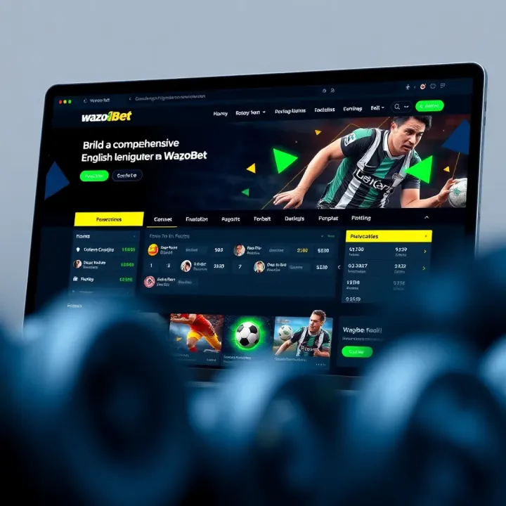 User interface of Wazobet app displaying sports betting options and live scores
