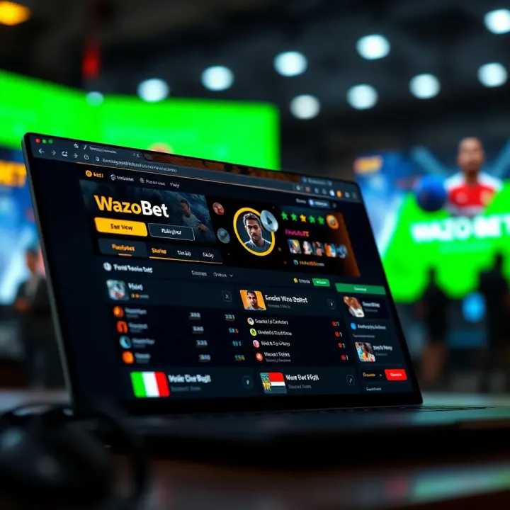 User navigating through Wazobet betting options on a digital platform