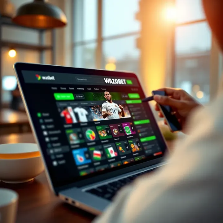 Navigating Wazobet Betting Platform for Europa League Close-up of football betting platform interface showing odds and upcoming Europa League matches