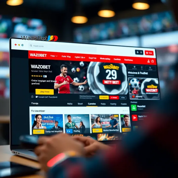 User interface of Wazobet betting site highlighting Europa League fixture details and betting options