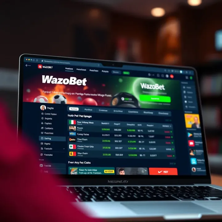 User navigating through the Wazobet mobile app with compatibility tips overlay