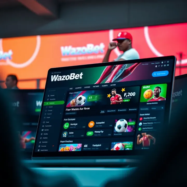 Illustration of secure mobile betting on Wazobet platform with safety icons and user-friendly design