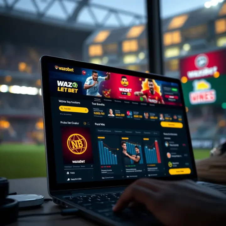 Interface displaying various sports and casino games on Wazobet platform