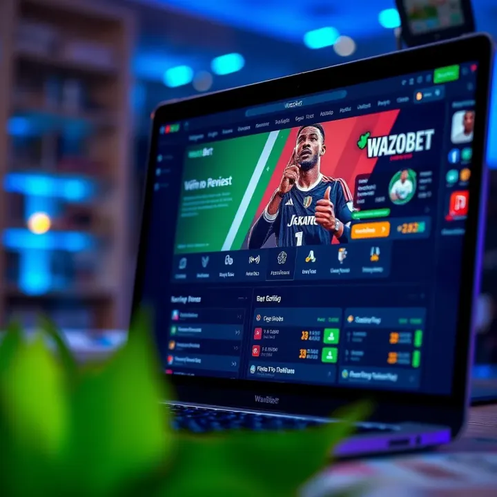 User interface of Wazobet desktop platform showing live betting options