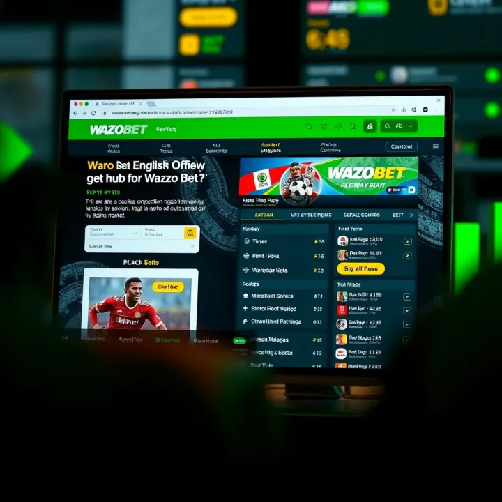 Exterior view of a Wazobet betting shop with branded signage and local customers outside