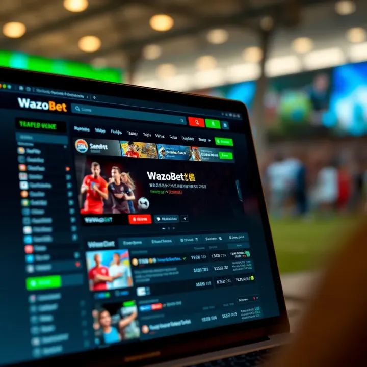 Wazobet sports betting mobile app interface showing live football betting options