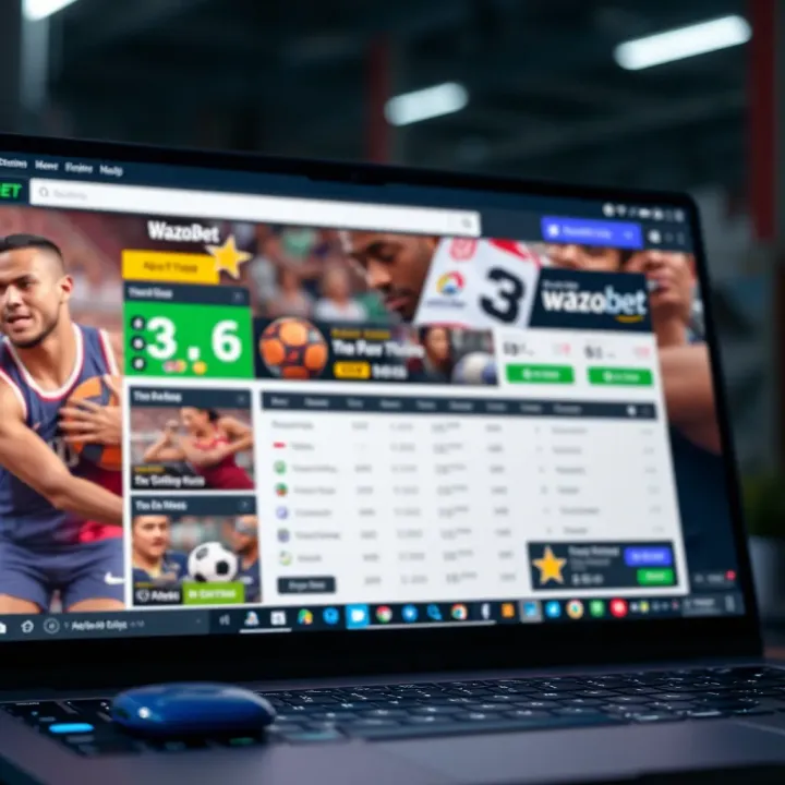 Screenshot of Wazobet website showing betting options and odds